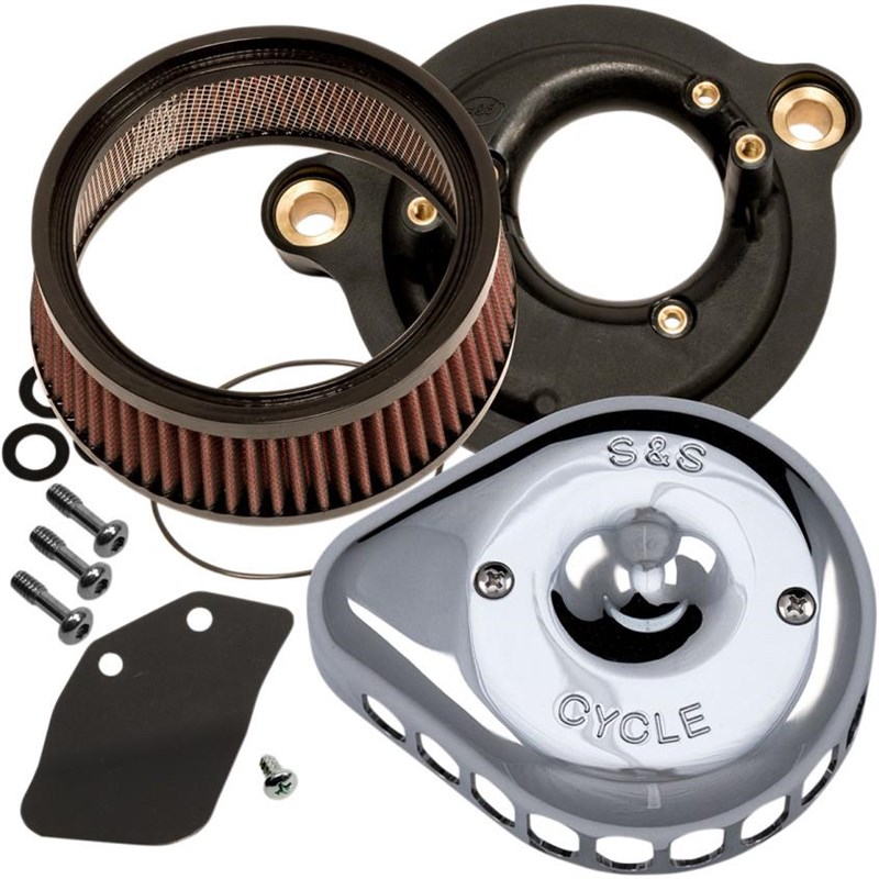 Chrome S&S Cycle 170-0441 for Mini Teardrop Stealth Air Cleaner Kit 