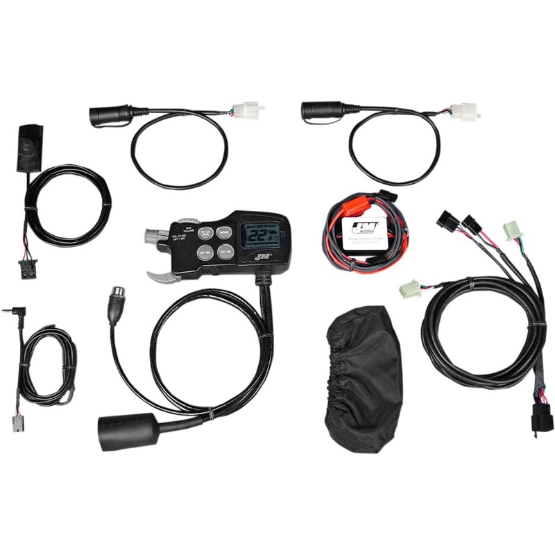 J&M Handlebar Mounted Motorcycle Audio System Stereo Radio Music CB Weather Solo