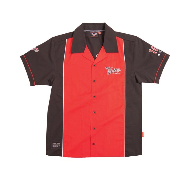 Men's FC Shirt Black/Red by Victory Motorcycles Don Wood Victory