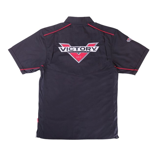 Mens Brand Shirt Black By Victory Motorcycles® Don Wood Victory 6230