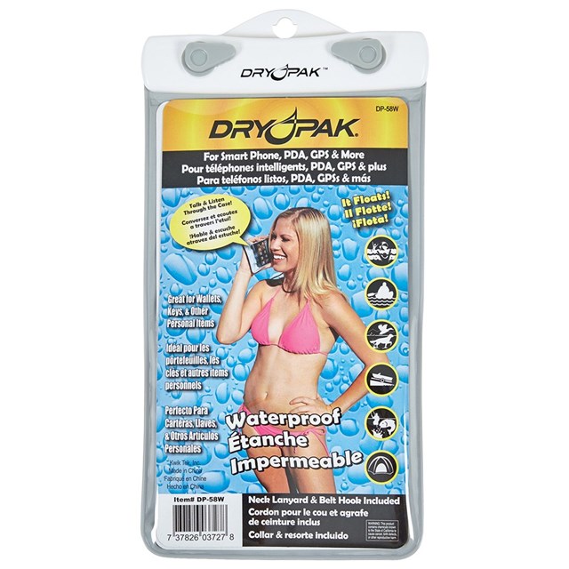 DRY PAK DP-58W CELL PHONE CASE WHITE CYCLE SPRINGS POWERSPORTS 