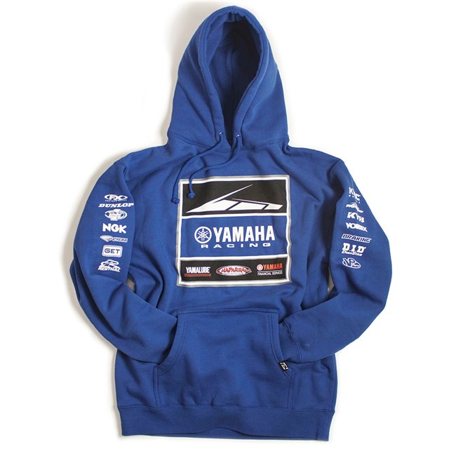 YAMAHA FACTORY RACING BLUE HOODIE YZF R1 R6 YFZ BANSHEE Moto Hooded Sweatshirt 